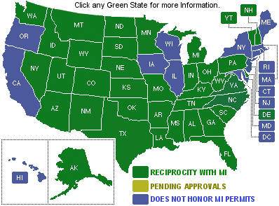 Map of reciprocity states